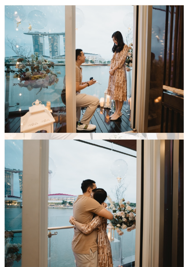 Balcony Proposal with View of Marina Bay Sands