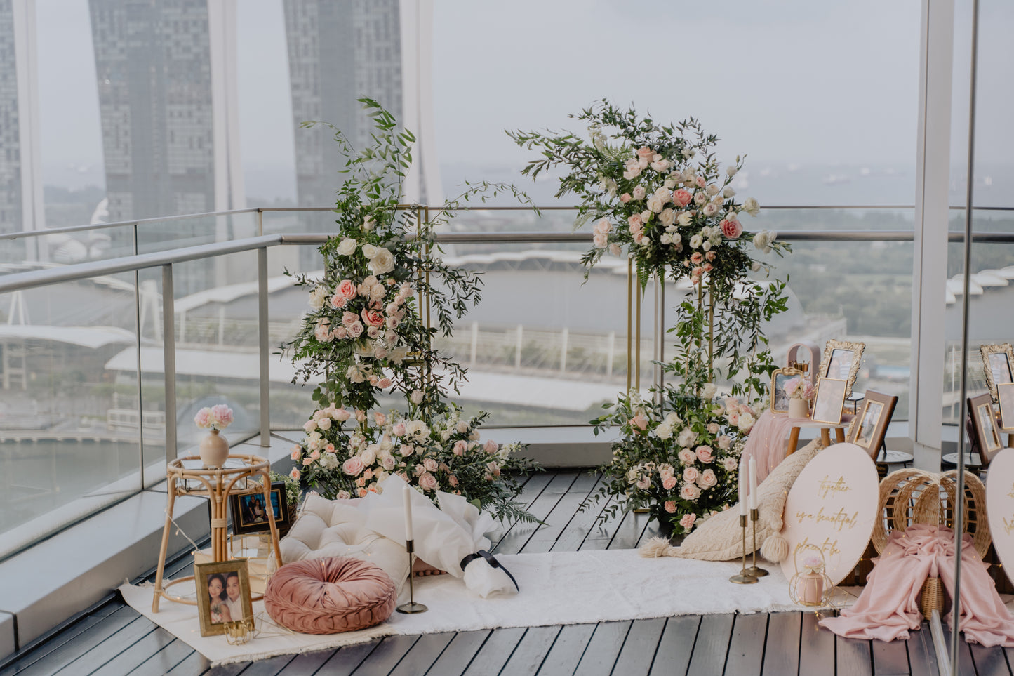 Rooftop Proposal with View of Marina Bay Sands