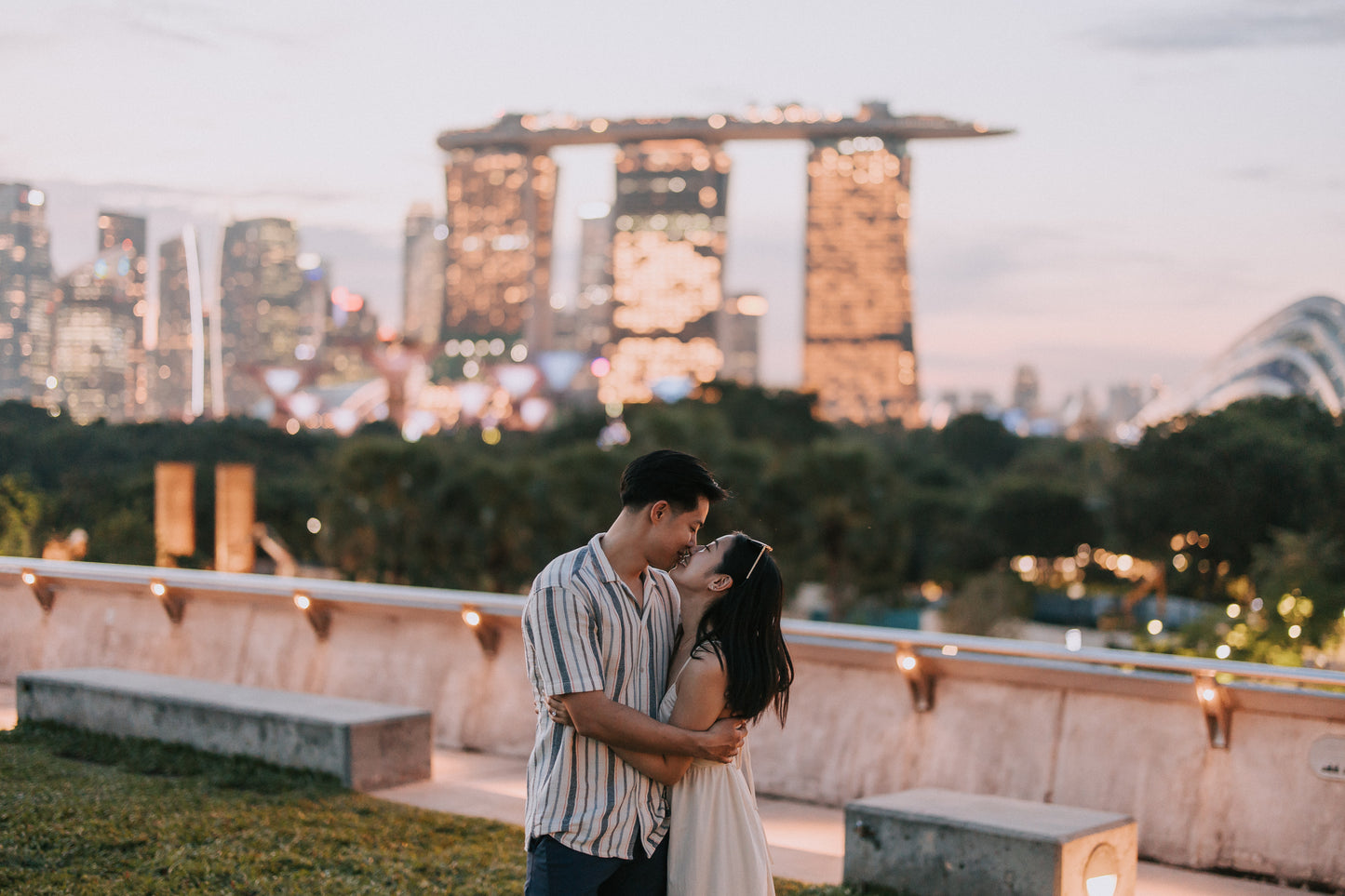 Picnic Proposal with view of Marina Bay Sands