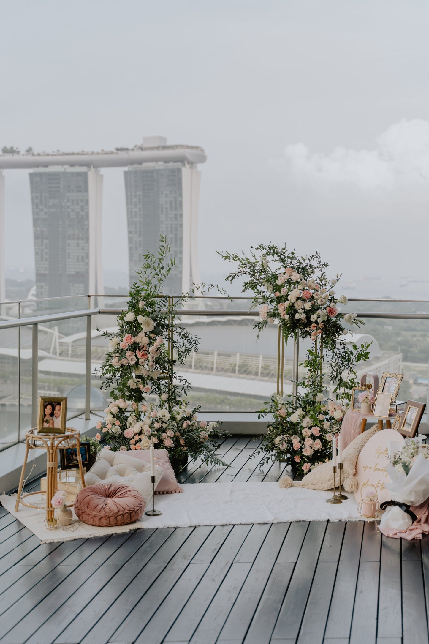 Rooftop Proposal with View of Marina Bay Sands