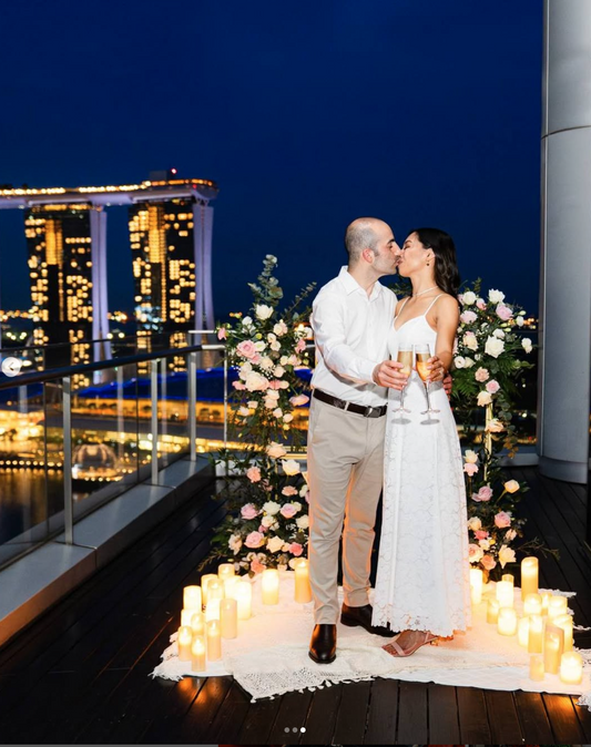 Rooftop Proposal with View of Marina Bay Sands