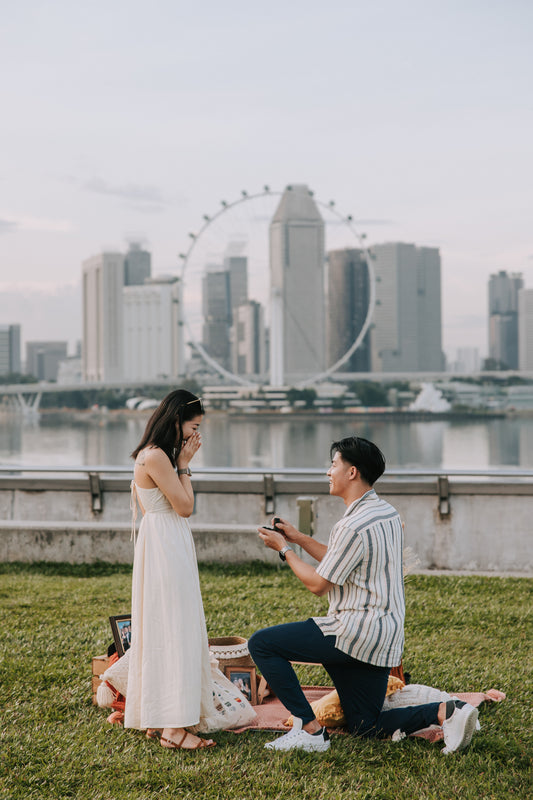 Picnic Proposal with view of Marina Bay Sands