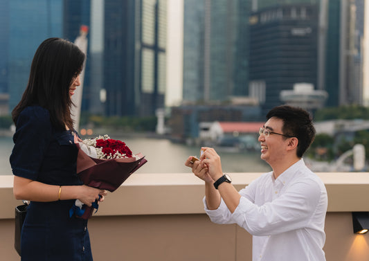Rooftop Bar Minimalist Proposal with view of Marina Bay Sands