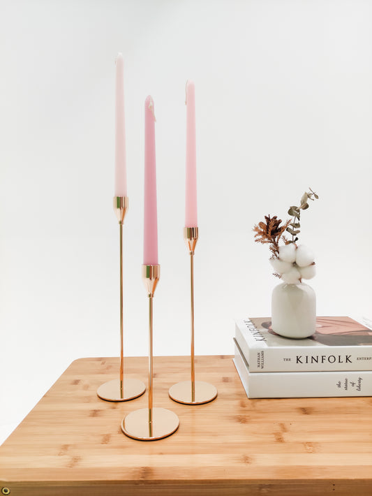 LUXE Gold Candleholders Set of 3